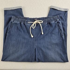 NYDJ Slim Jogger Roll Cuff Ankle Jeans Drawstring Waist Wmn's 16W